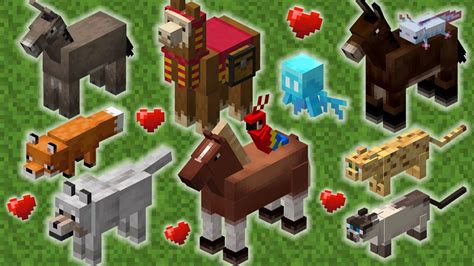 tamable mobs in minecraft.